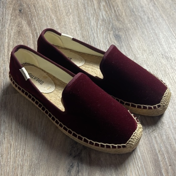 Soludos Velvet Platform Smoking Slipper Size 6.5 - Picture 2 of 10